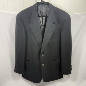Tom Tailor Black Blazer‎ Mens 100% Camel Hair Sport Coat Jacket